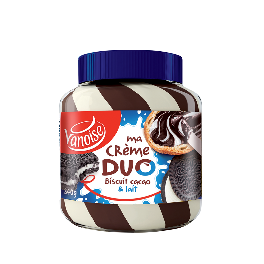 Crème DUO  biscuit cacao & lait 340 g