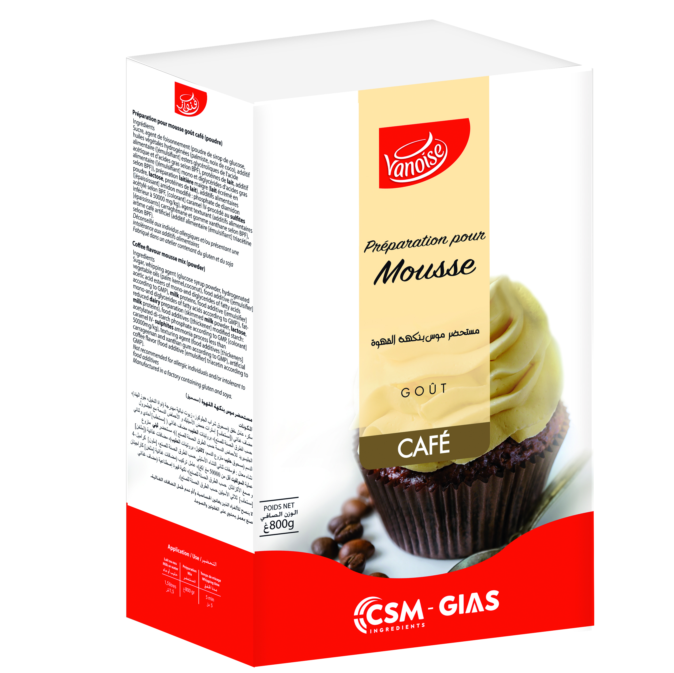 Coffee mix mousse 800g
