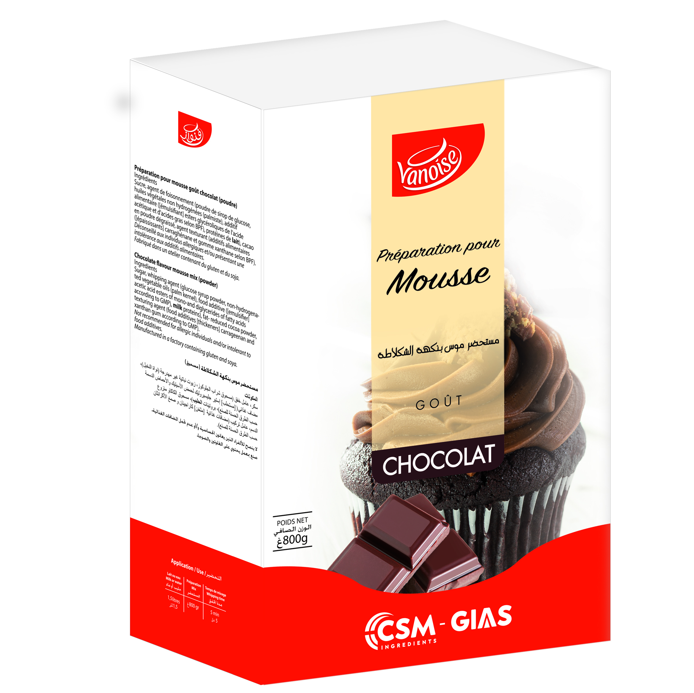 Chocolate mix mousse 800g
