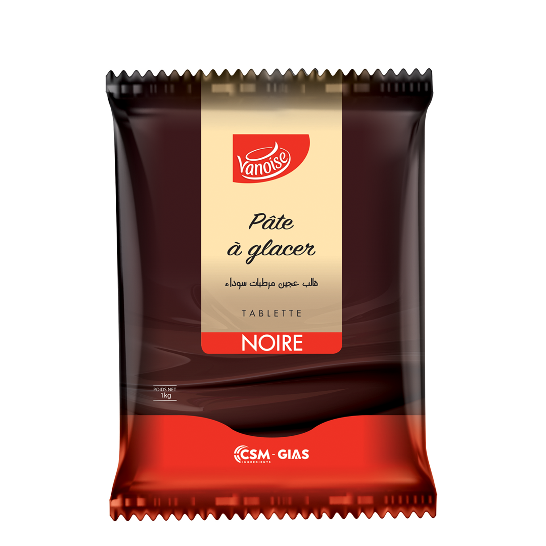 Pâte à glacer Tablette noire 10* 1 kg