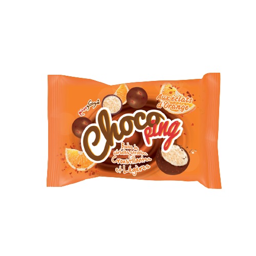 Chocoping Orange 30 GR: 8 présentoirs de 15 sachets 