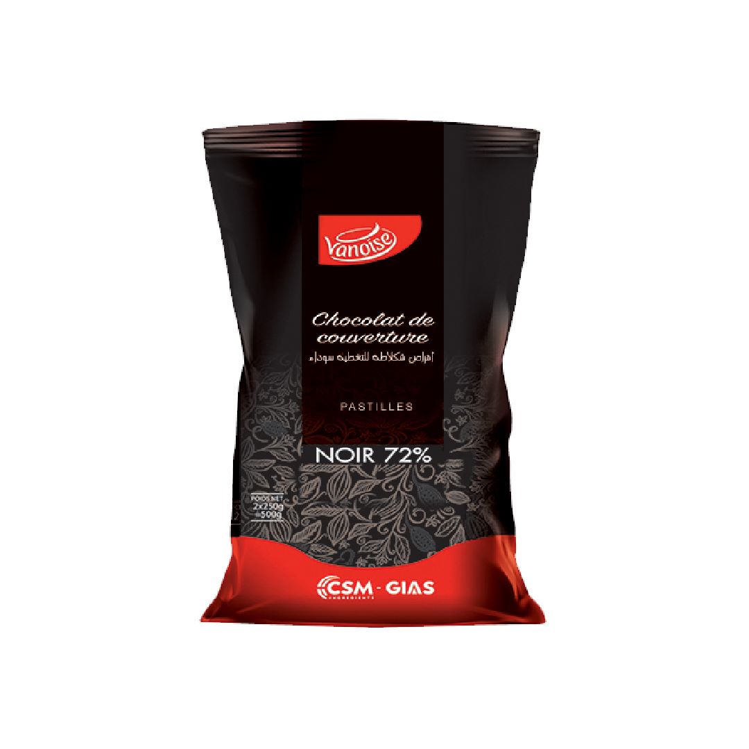 Dark couverture chocolate callets 72%