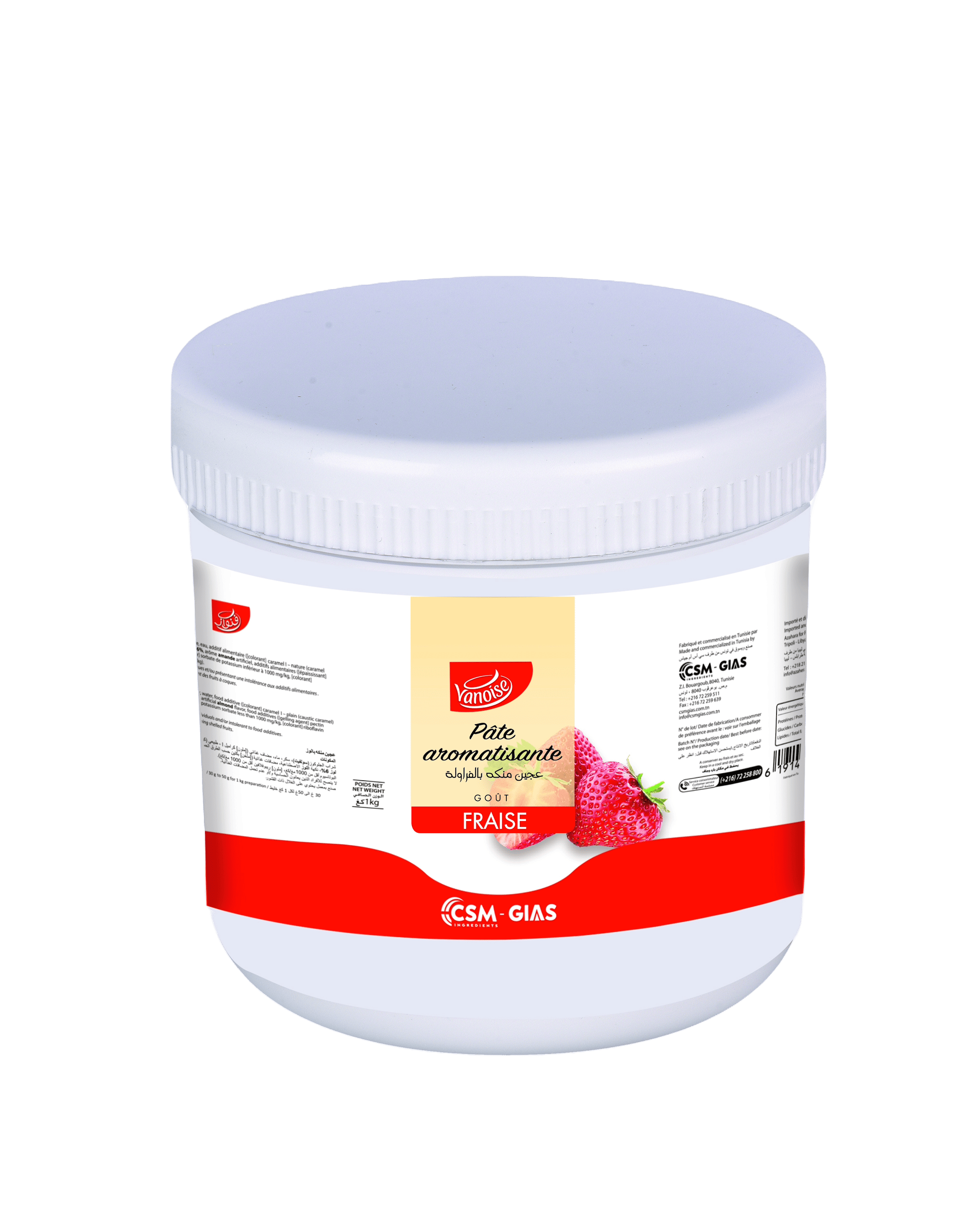 Pâte arom Fraise 1 Kg