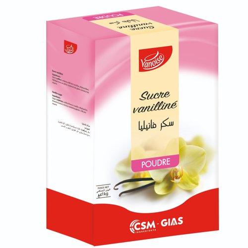 Sucre vanille étui 1kg CAR10kg
