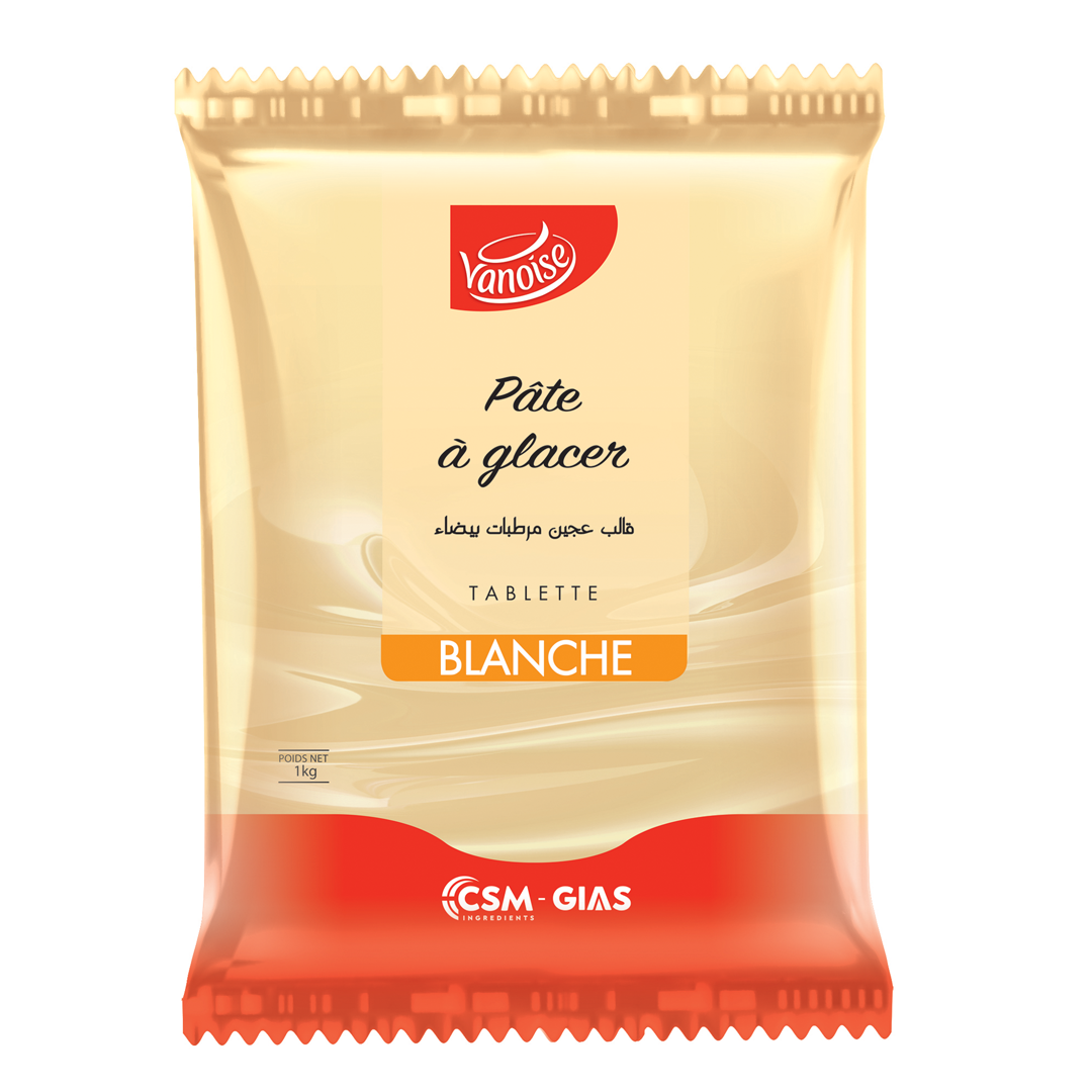 Pâte à glacer Tablette blanche 10* 1 kg