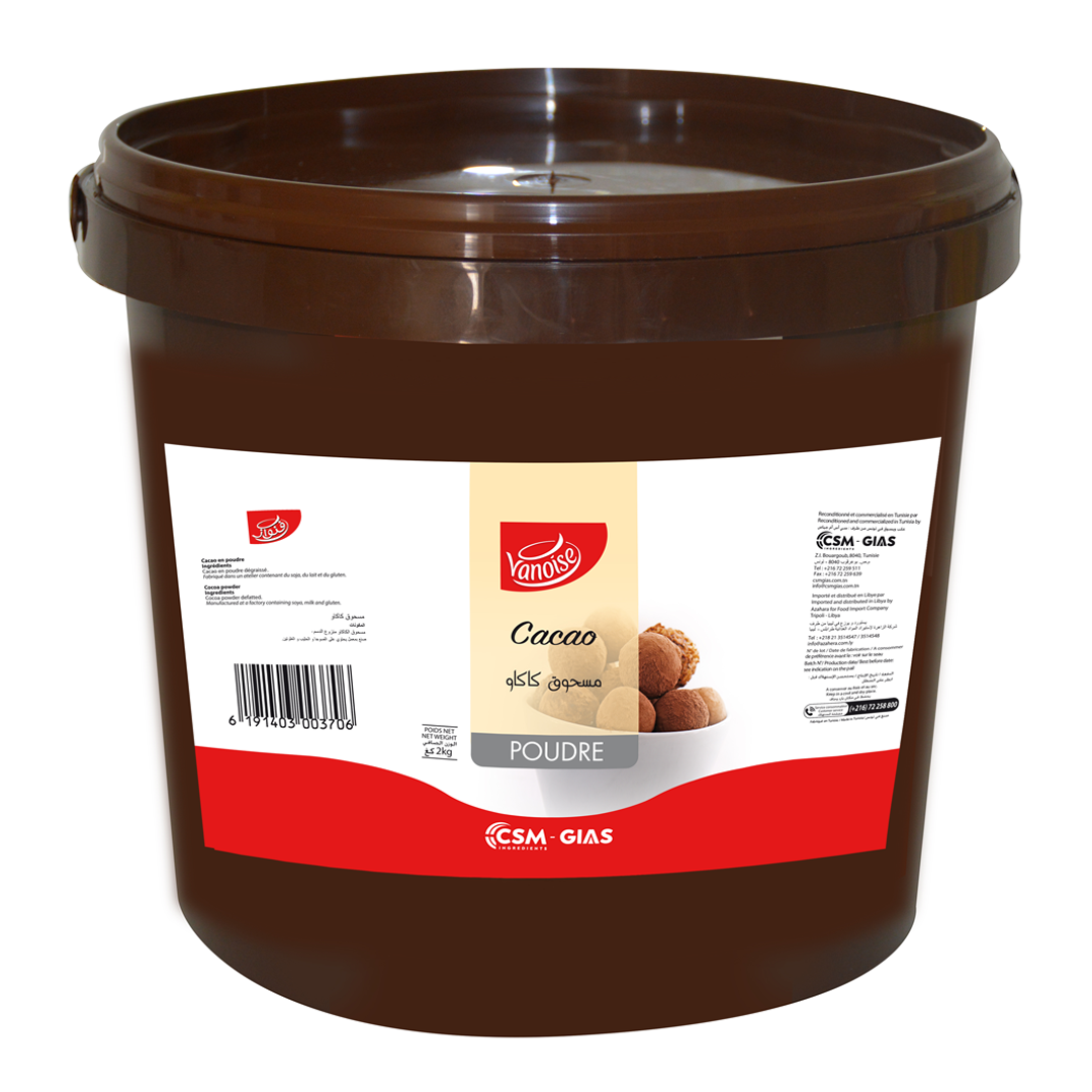 Cacao en poudre seau 2 kg