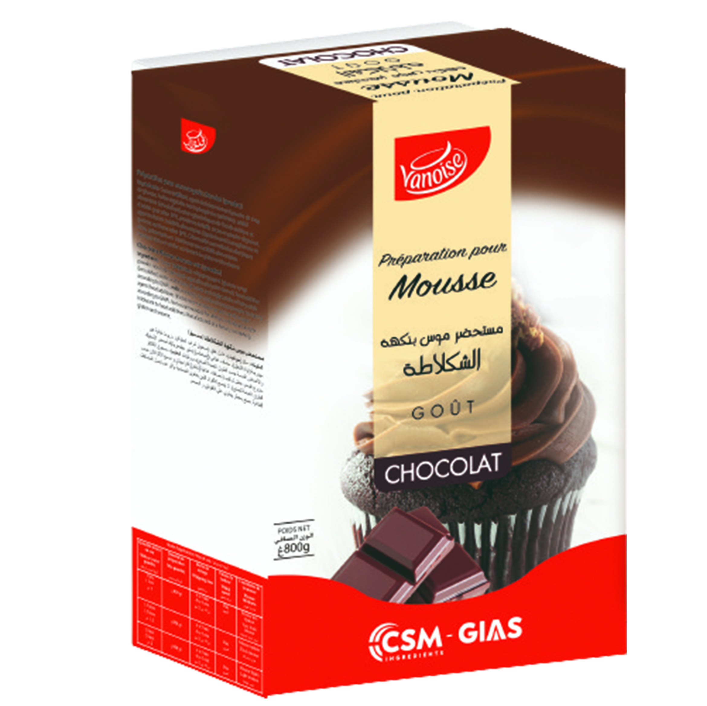 Préparation pour mousse chocolat  800 g 