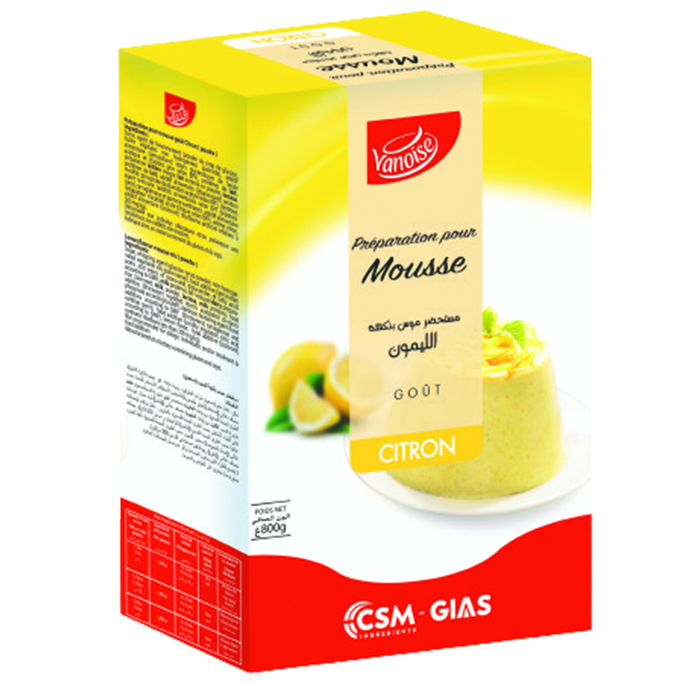 Préparation pour mousse citron 800 g 