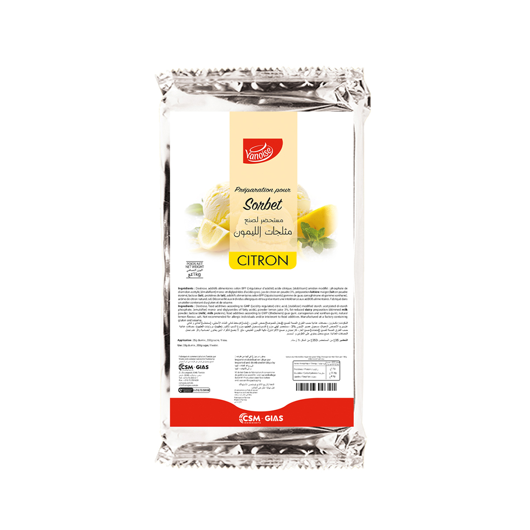 Mix Base sorbet citron 1kg