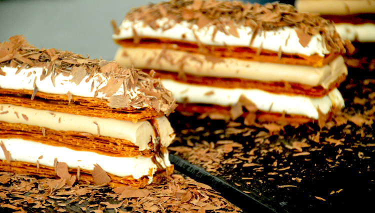 Hazelnut chocolate mille-feuille