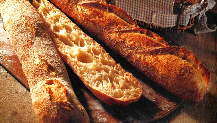 Baguette on poolish fermentation